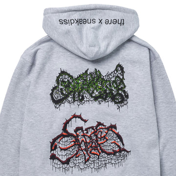 There x Sneakdiss Zip Hoodie - Grey Heather/Multi Color