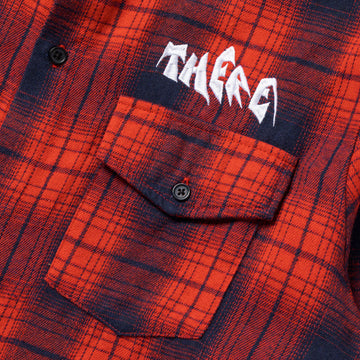 There Sally Long Sleeve Flannel Shirt - Red Plaid