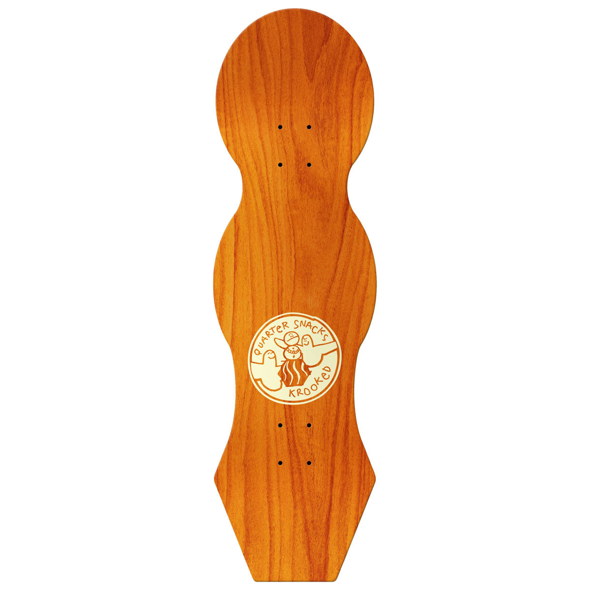 Krooked x Quartersnacks Snackman Cruiser Skateboard Deck - Multi - 9.00