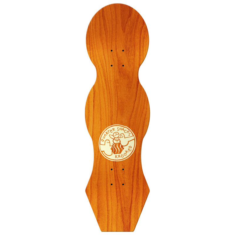 Krooked x Quartersnacks Snackman Cruiser Skateboard Deck - Multi - 9.00
