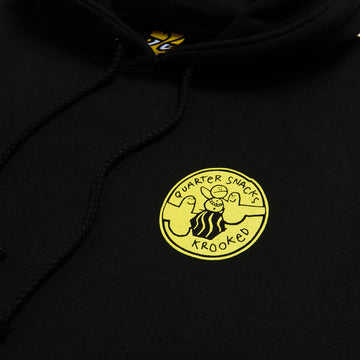 Krooked x Quartersnacks Snackman Hoodie - Black