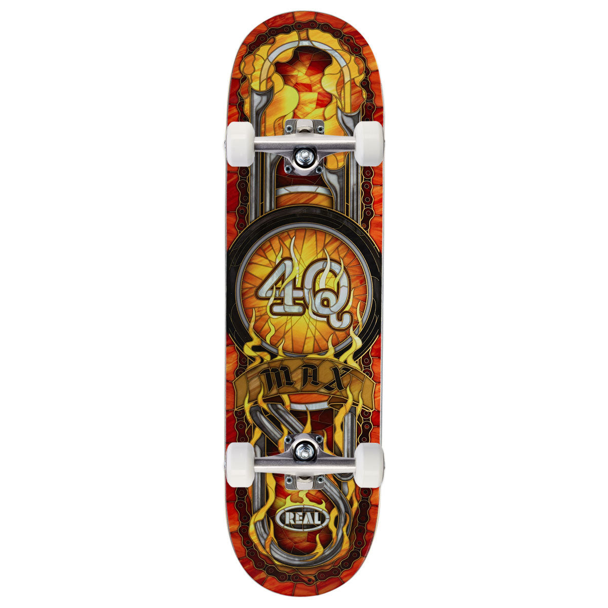 Real Max Schaff 4Q Cathedral Skateboard Complete - 9.10