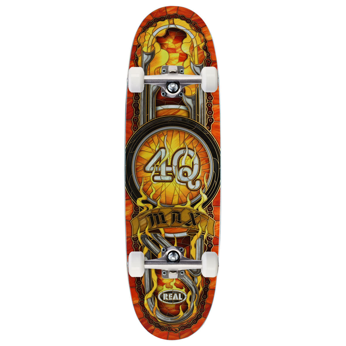 HEAVY SKATEBOARD コンプリート Real Max Schaff 4Q Cathedral Skateboard Complete - 9.10
