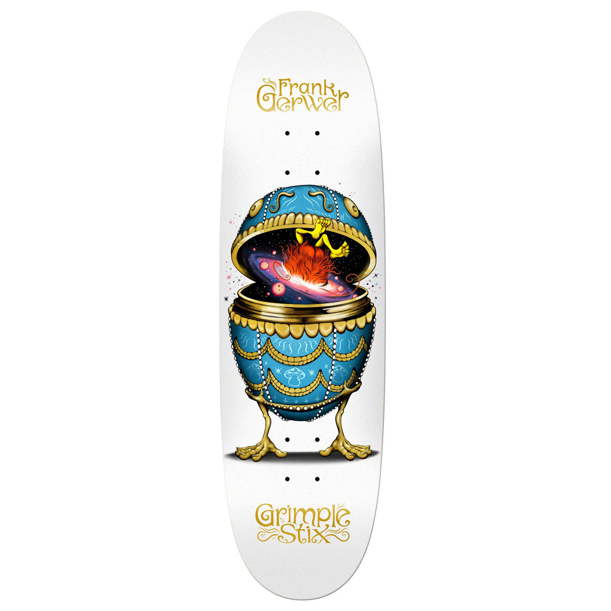 Anti-Hero Gerwer Grimple Stix Fabrage Egg Skateboard Deck - White