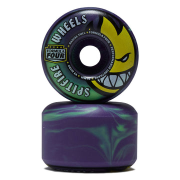 Spitfire Team Colors F4 99 Radial Full Skateboard Wheels - Neon Green/Purple - 56mm