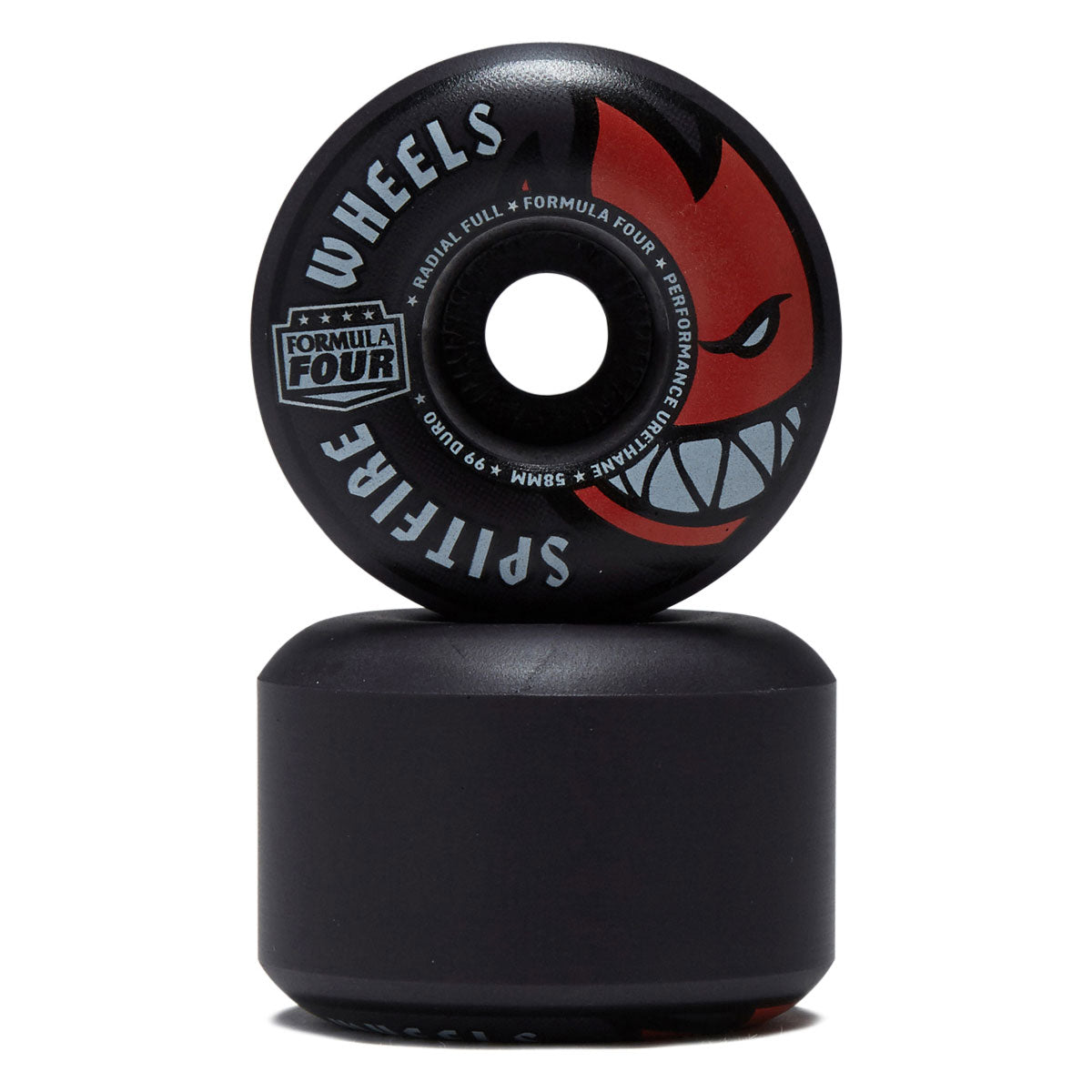 SPITFIRE フォーマル4 58mm99DURO RADIAL FULL Spitfire Team Colors F4 99 Radial Full Skateboard Wheels - Black