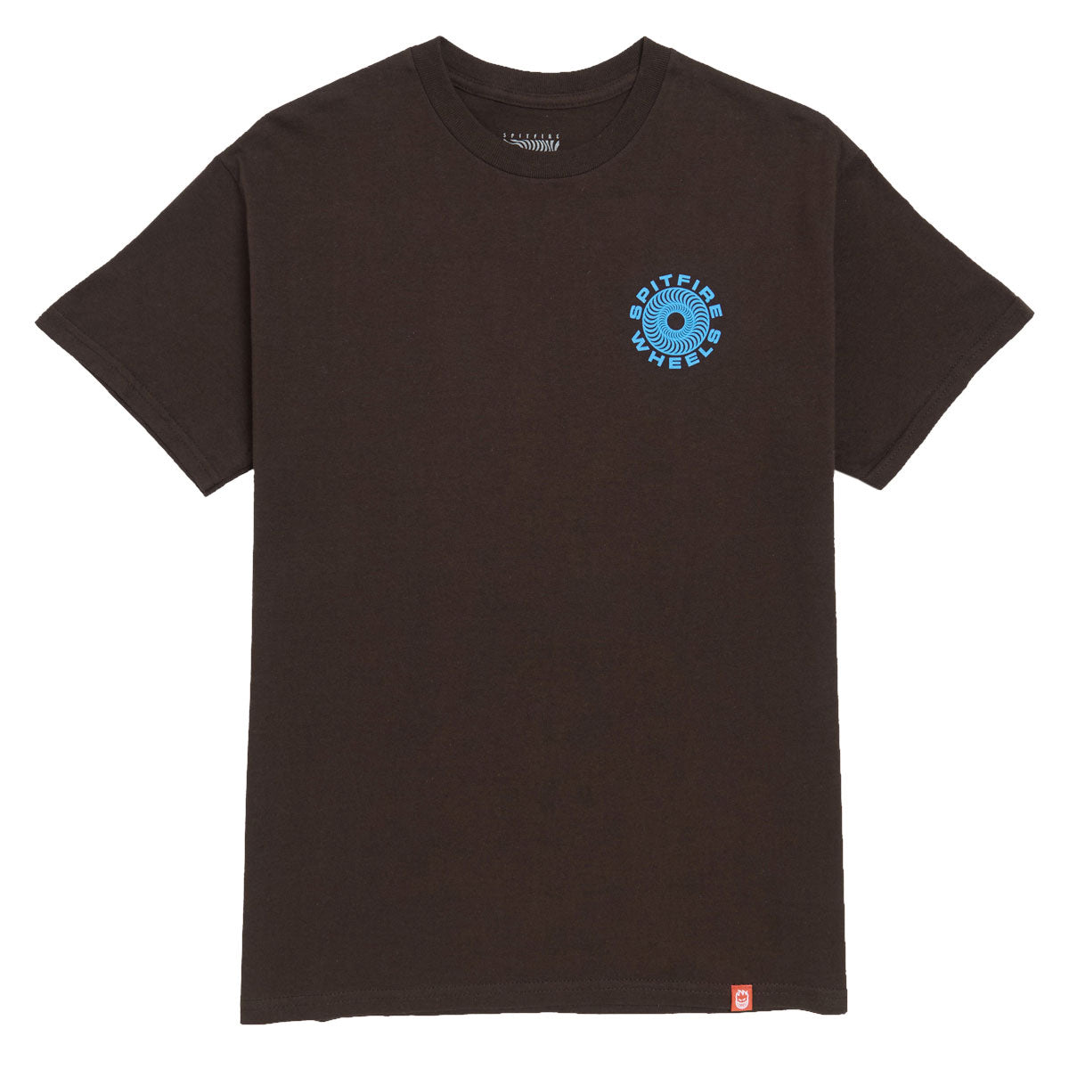 Spitfire Classic '87 Swirl Fill T-Shirt - Dark Chocolate/Blue