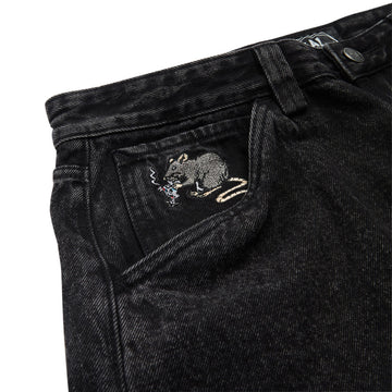 Real Street Cleaner Denim Shorts - Black Stone/Acid Wash