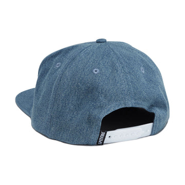 Spitfire Bighead Fill Snapback Hat - Washed Denim/Red