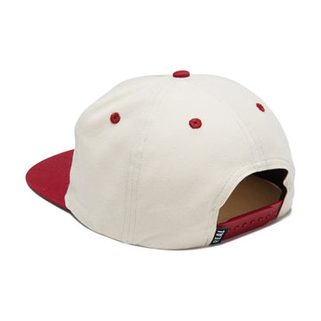 Real Pier 7 Snapback Hat - Natural/Maroon
