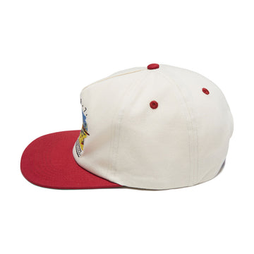 Real Pier 7 Snapback Hat - Natural/Maroon