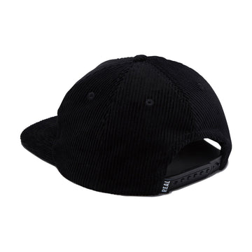 Real Oval Snapback Hat - Black/Black