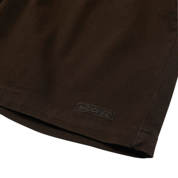 Krooked Eyes Twill Shorts - Brown