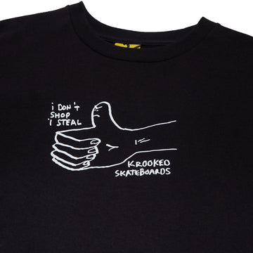 Krooked Shop Steal T-Shirt - Black/White
