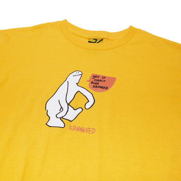 Krooked Get It Strait T-Shirt - Gold/White/Black/Orange