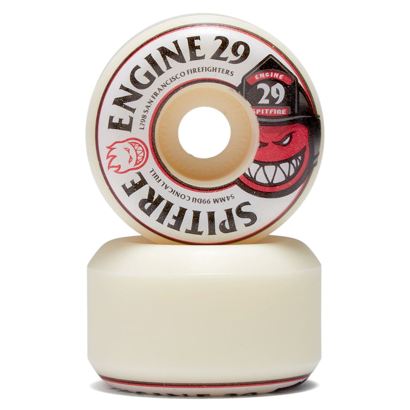 Spitfire x Engine 29 F4 99 Conical Full Skateboard Wheels - Natural - 54mm
