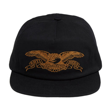 Anti-Hero Basic Eagle Snapback Hat - Black/Gold