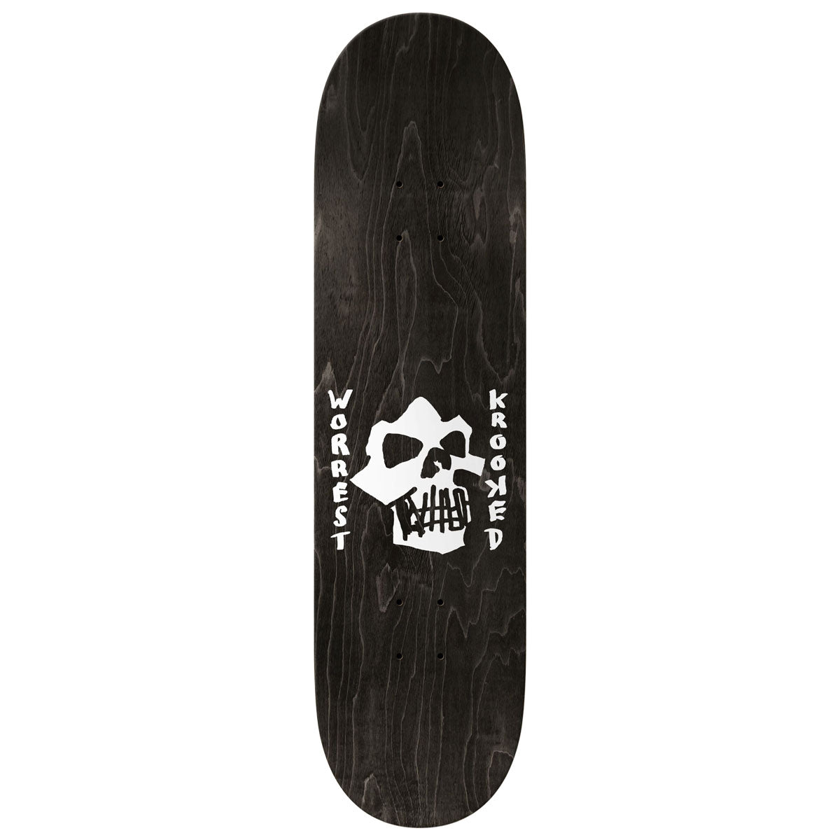 Krooked Worrest Skulls And Bolts Twin Tail Slick Skateboard Deck