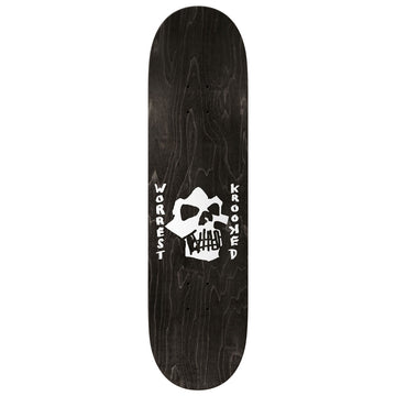 Krooked Worrest Skulls And Bolts Twin Tail Slick Skateboard Deck - 8.30