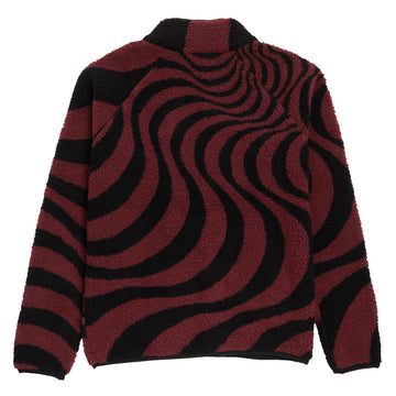 Spitfire Classic '87 Swirl Fleece Jacket - Black/Dark Red