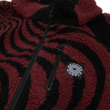 Spitfire Classic '87 Swirl Fleece Jacket - Black/Dark Red