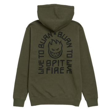 Spitfire LTB Arch Emb Zip Hoodie - Olive