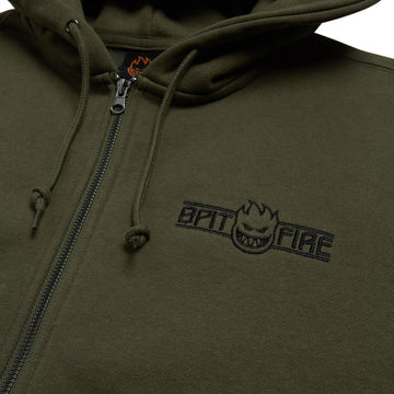 Spitfire LTB Arch Emb Zip Hoodie - Olive
