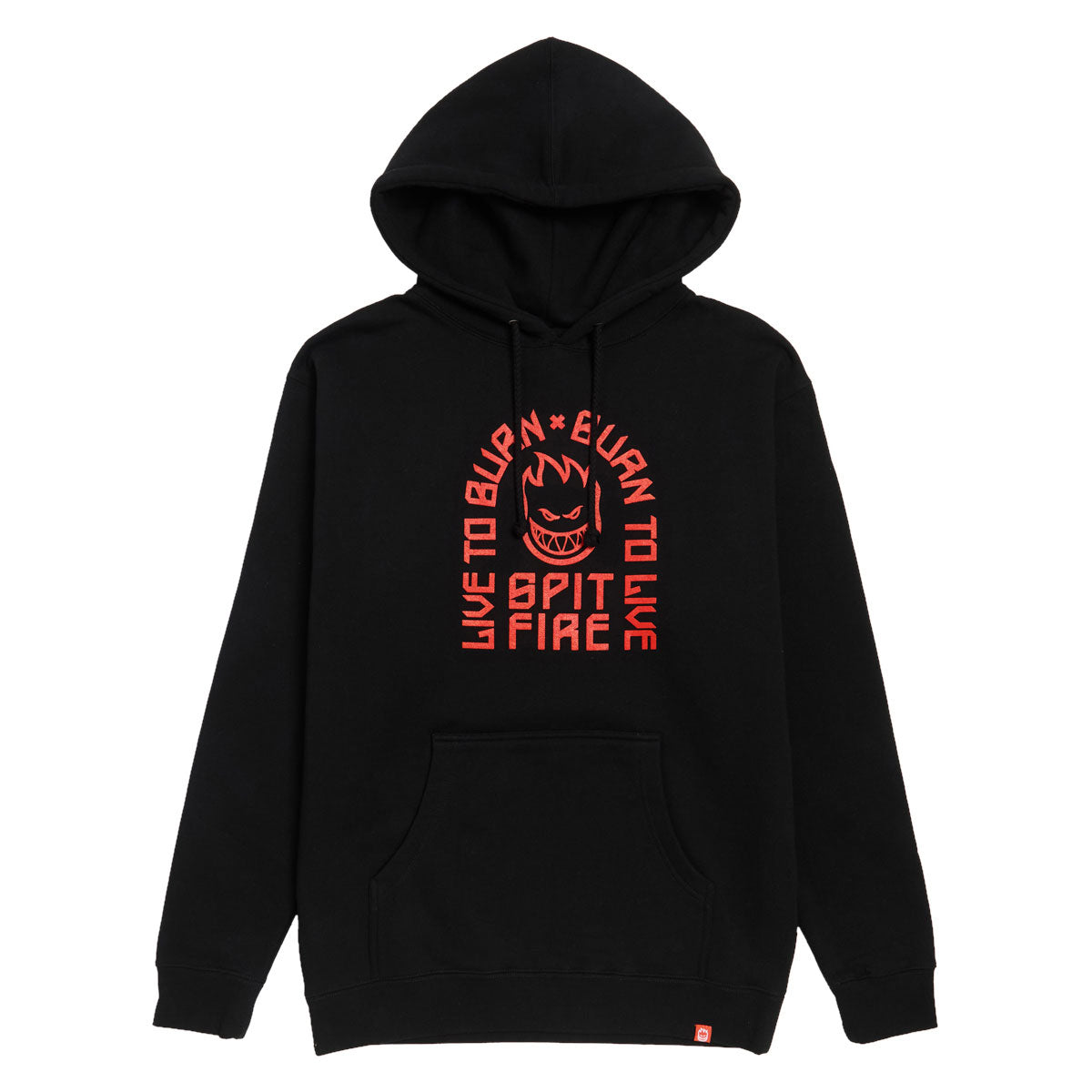 Spitfire LTB Arch Hoodie - Black/Red Print – CCS
