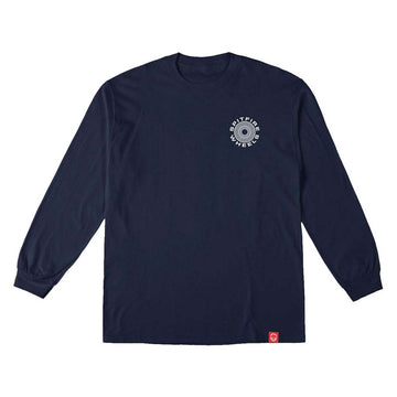 Spitfire Classic '87 Swirl Fill Long Sleeve T-Shirt - Navy/White/Black Prints