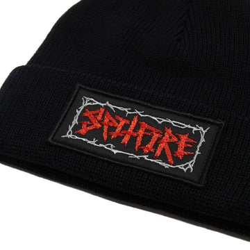 Spitfire Gas Mask Script Patch Beanie - Black