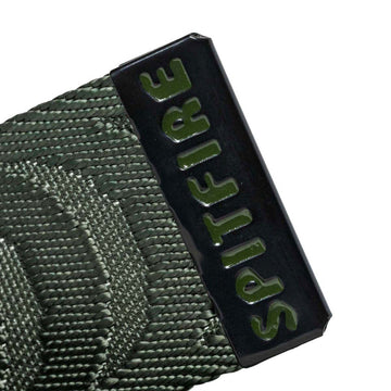 Spitfire Bighead Cut Out Crescent Jacquard Belt - Olive/Black