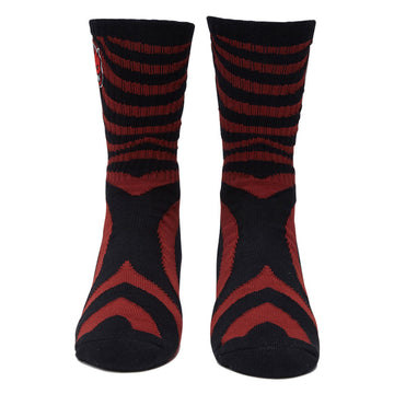 Spitfire Bighead Fill Emb Swirl Socks - Dark Red/Black