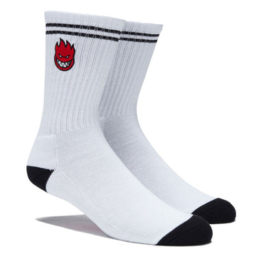 Spitfire Bighead Fill Emb Socks - White/Black/Red