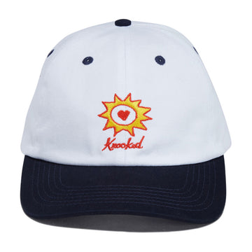 Krooked Sun Heart Hat - White/Navy