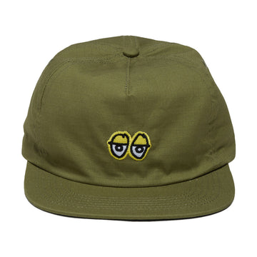 Krooked Eyes Hat - Olive/Yellow