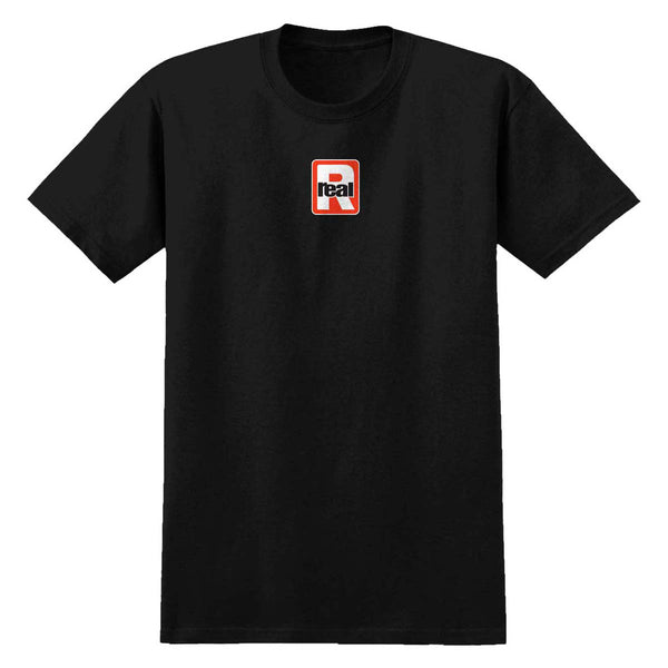 Real Radiused T-Shirt - Black/Red/White/Black Print – CCS