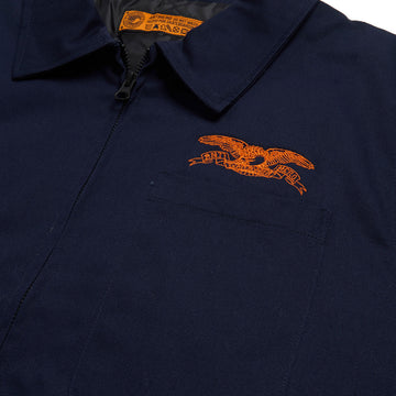 Anti-Hero Basic Eagle Stash Jacket - Navy/Orange Embroidery