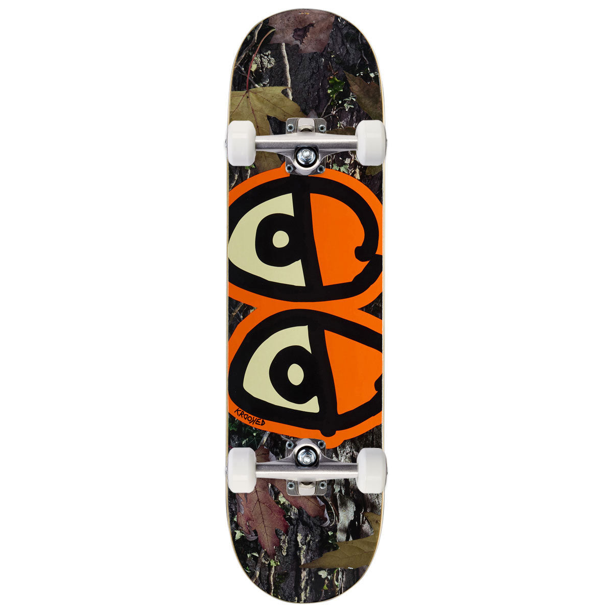 Krooked Team Eyes Skateboard Complete - Silver Foil - 8.50
