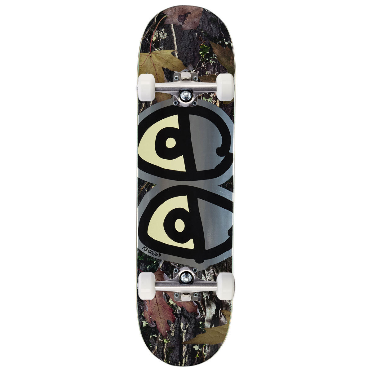 Krooked Team Eyes Skateboard Complete - Silver Foil - 8.50
