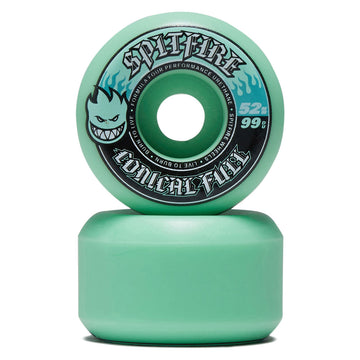 Spitfire F4 99 Team Color Pack Conical Full Skateboard Wheels - Teal - 52mm