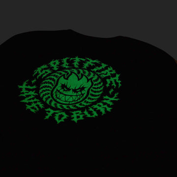 Spitfire Deathmask Classic Long Sleeve T-Shirt - Black/Glow