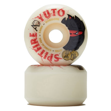 Spitfire x April F4 99d Yuto Conical Full Skateboard Wheels - Natural - 54mm