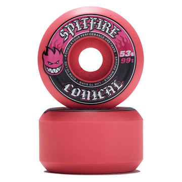 Spitfire F4 99d Team Conical Colors Skateboard Wheels - Pink - 53mm