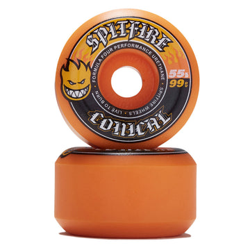 Spitfire F4 99d Team Conical Colors Skateboard Wheels - Orange - 55mm
