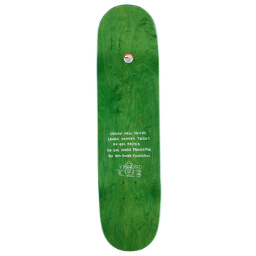 Krooked Manderson Pink Flame Skateboard Complete - White - 8.38