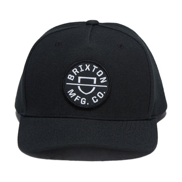 Brixton Crest C Mp Snapback Hat - Black