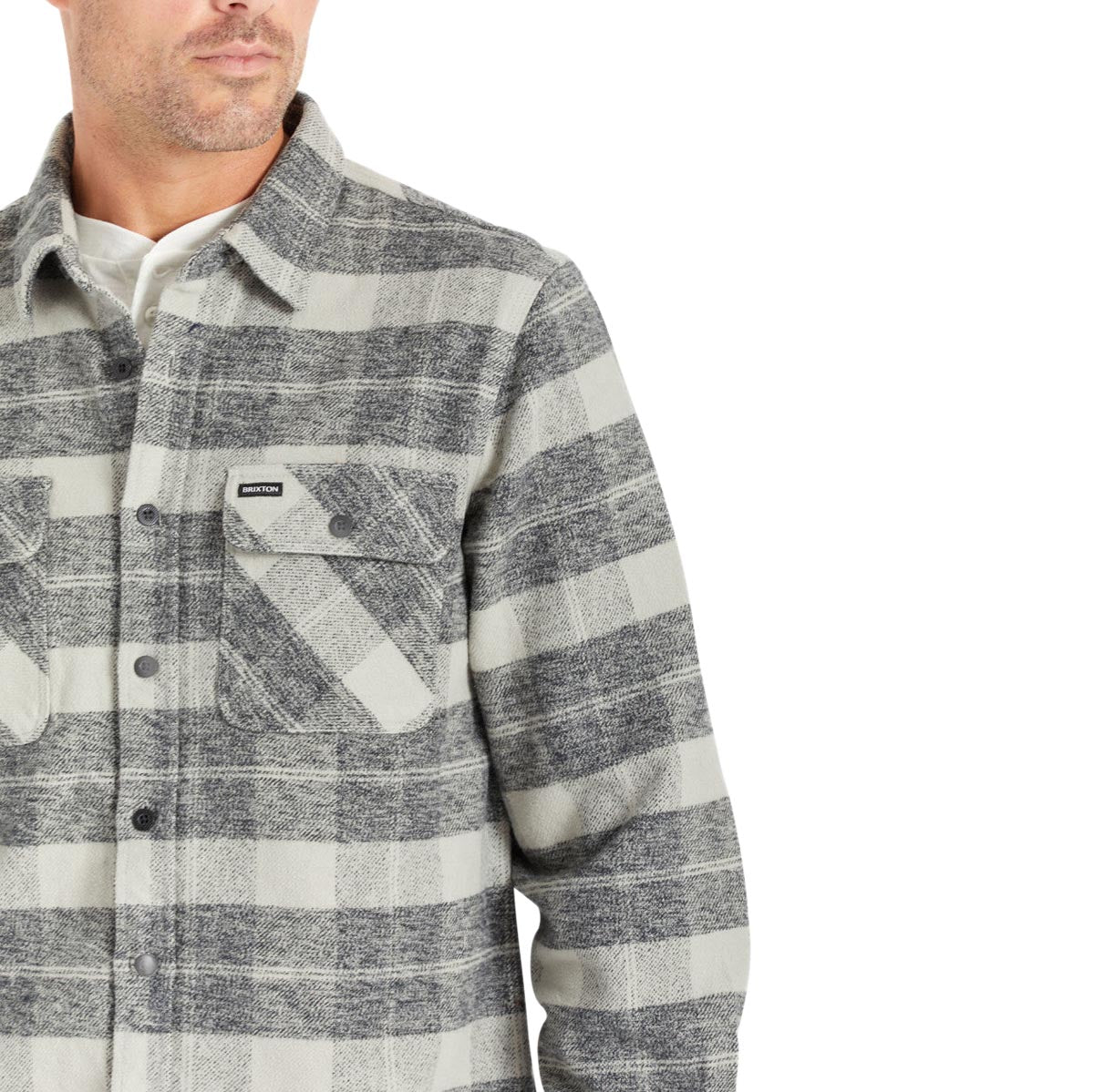 Brixton Bowery Heavyweight Long Sleeve Flannel Shirt - Black Brixton Bowery Heavyweight Long Sleeve Flannel Shirt - Black