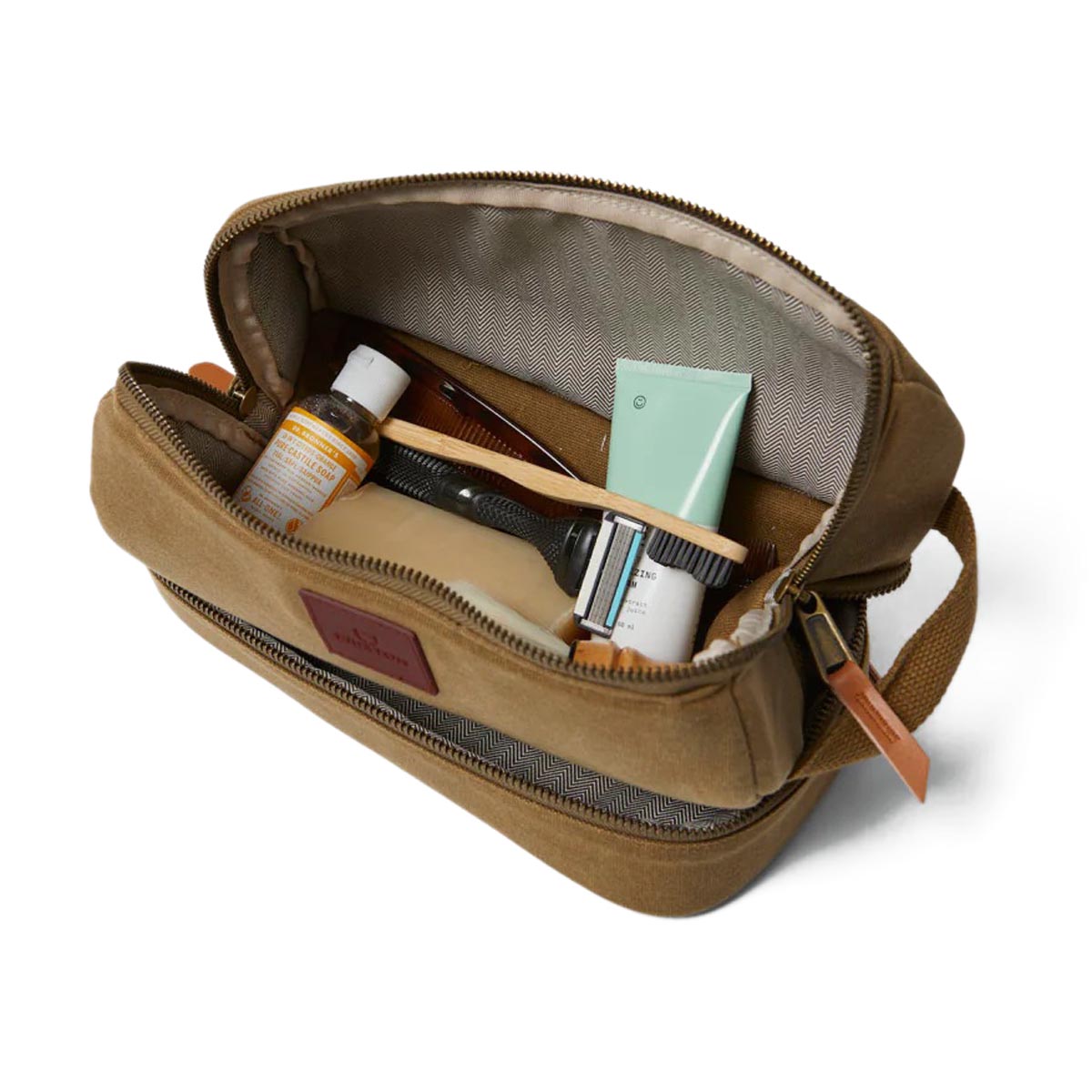 Brixton Traveler Dopp Kit Accessories - Olive Brown image 4