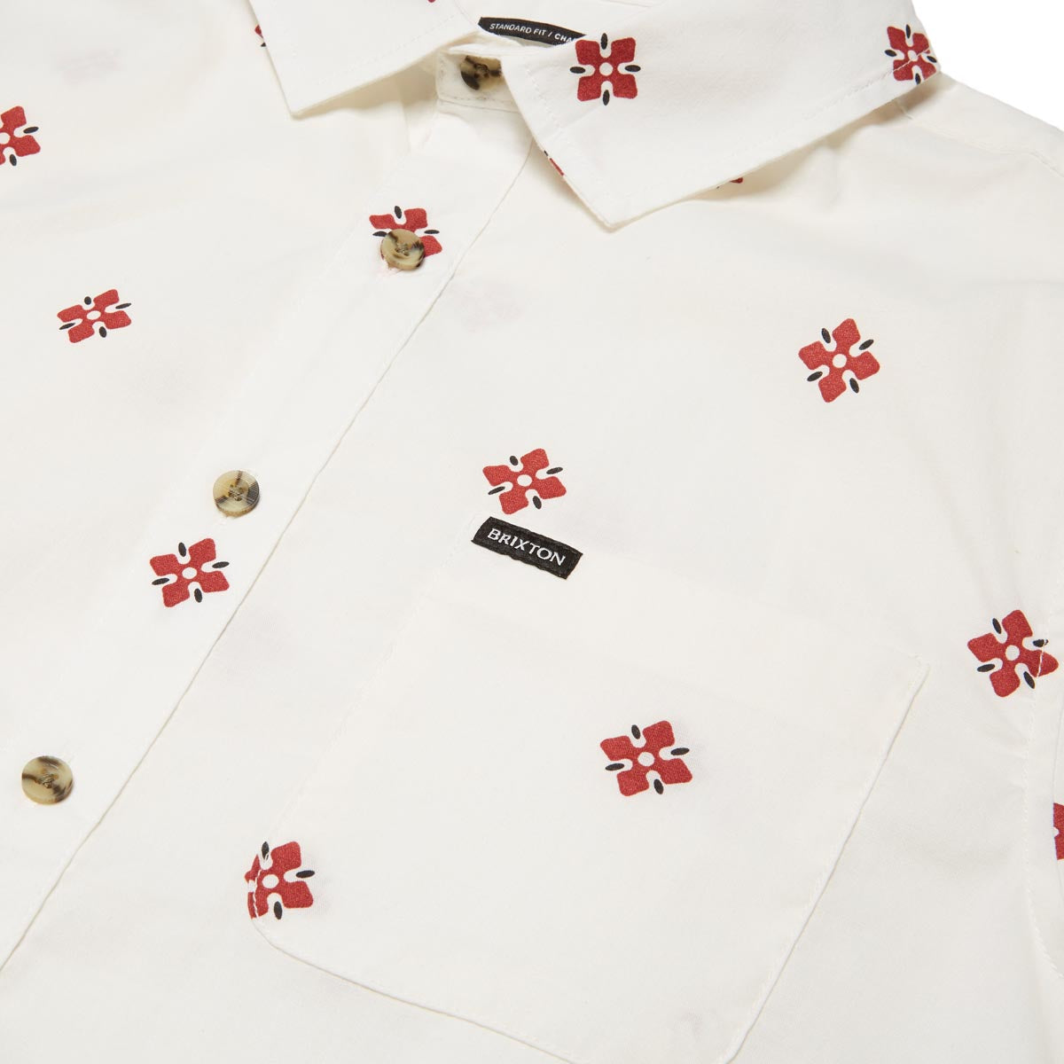 Brixton Charter Shirt - Off White Bandana Floral image 3
