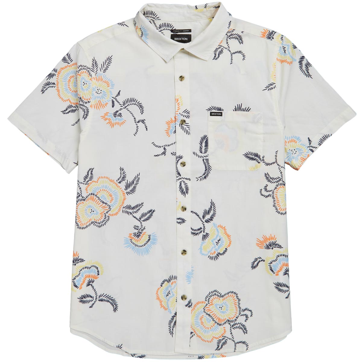 Brixton Charter Shirt - White Field Floral image 1